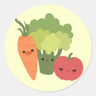 Veggie-Freunde Runder Aufkleber