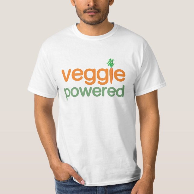 Veggie-Gemüse angetriebener Vegetarier T-Shirt (Vorderseite)