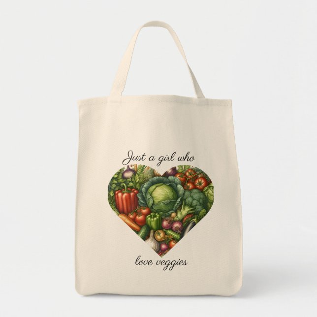 Veggie Heart | Le Sac fourre-tout d'achats pour le (Devant)