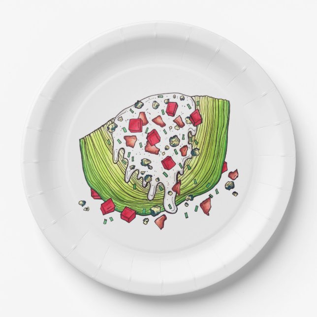 Veggie Iceberg Lettuce Wedge Salad Food Feinschmec Pappteller (Vorderseite)