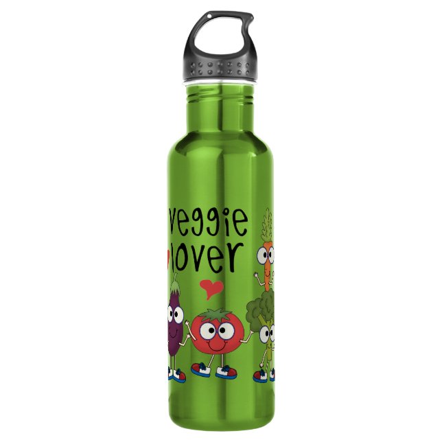 Veggie Lover Edelstahlflasche (Vorderseite)