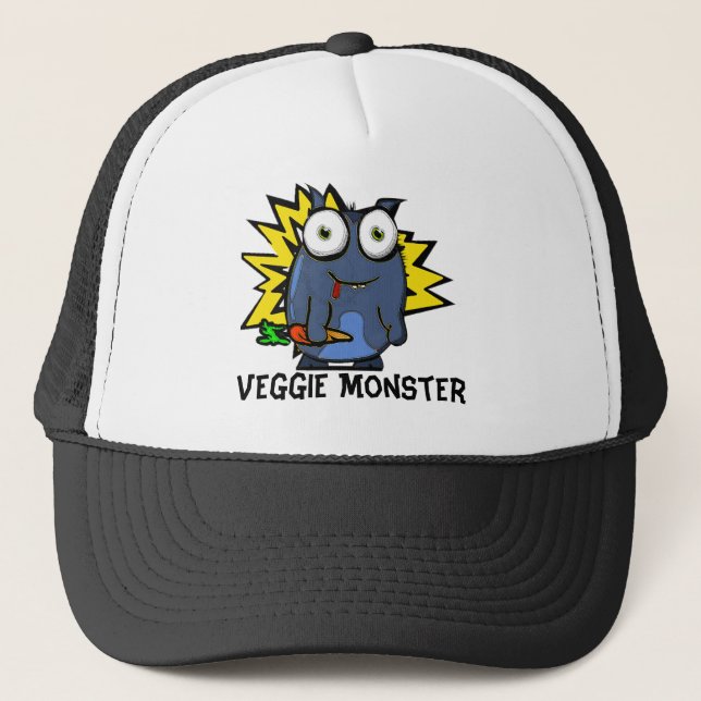 Veggie-Monster-Hut Truckerkappe (Vorderseite)