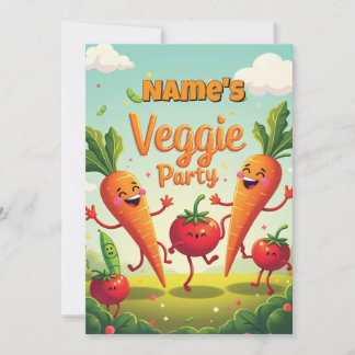 Veggie-Party-Geburtstagseinladungskarte Einladung