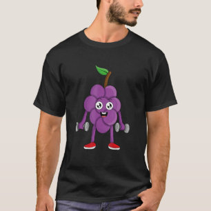 Veggie Power Rote Trauben Stärke Veganes Protein V T-Shirt