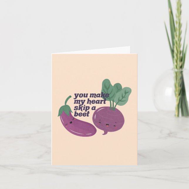 Veggie Pun: Ihr macht mein Herz dazu, eine Rübe zu (Vorderseite)