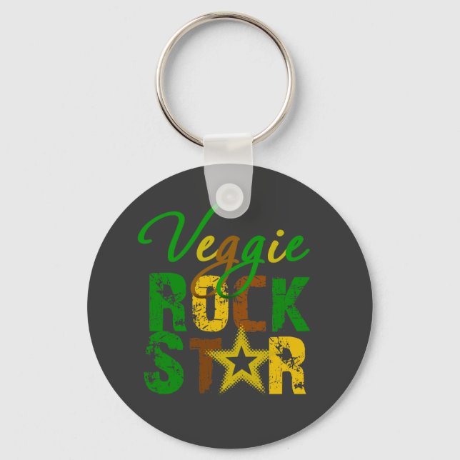 Veggie Rock Star Schlüsselanhänger (Vorderseite)