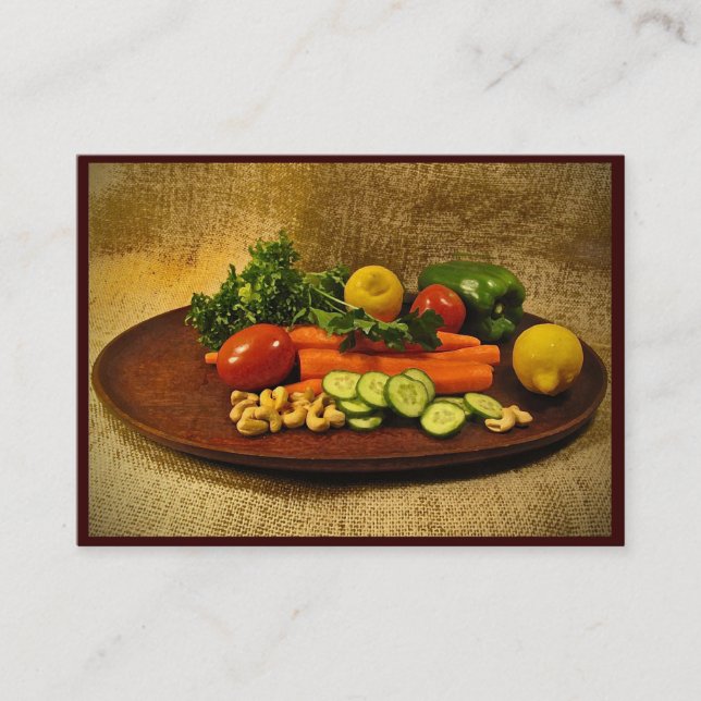 Veggie-Salat-Platte ATC Visitenkarte (Vorderseite)