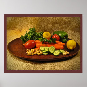 Veggie-Salatplatte Poster