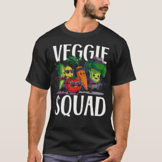Veggie Squad Retro-Gemüseparty Vegan Vegetarisch T-Shirt