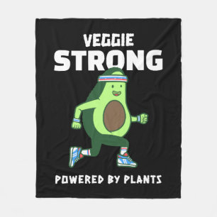 Veggie Strong, angetrieben von Pflanzen Fleecedecke