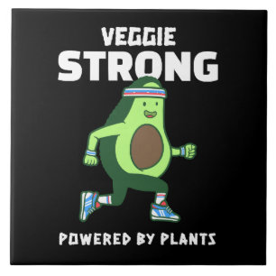 Veggie Strong, angetrieben von Pflanzen Fliese