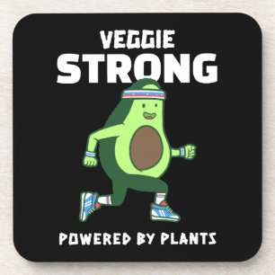Veggie Strong, angetrieben von Pflanzen Getränkeuntersetzer