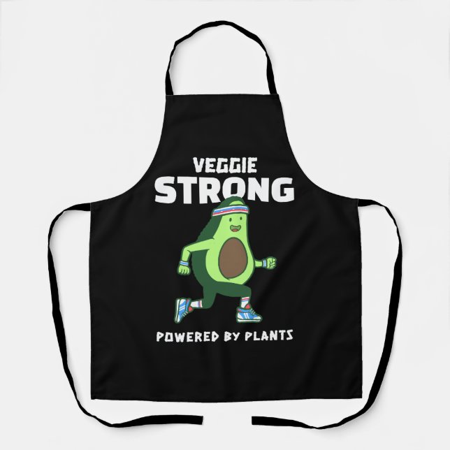 Veggie Strong, angetrieben von Pflanzen Schürze (Vorderseite)