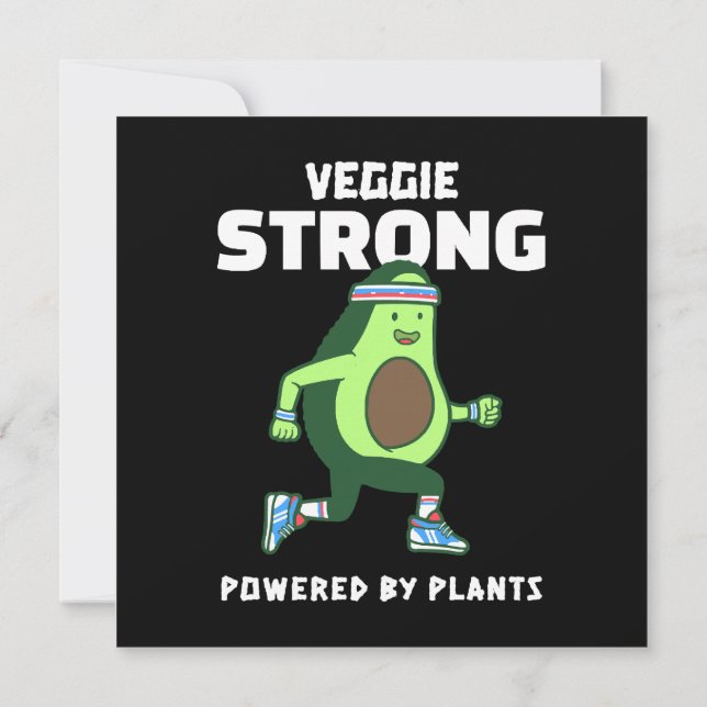 Veggie Strong, Powered by Pflanze Einladung (Rückseite)