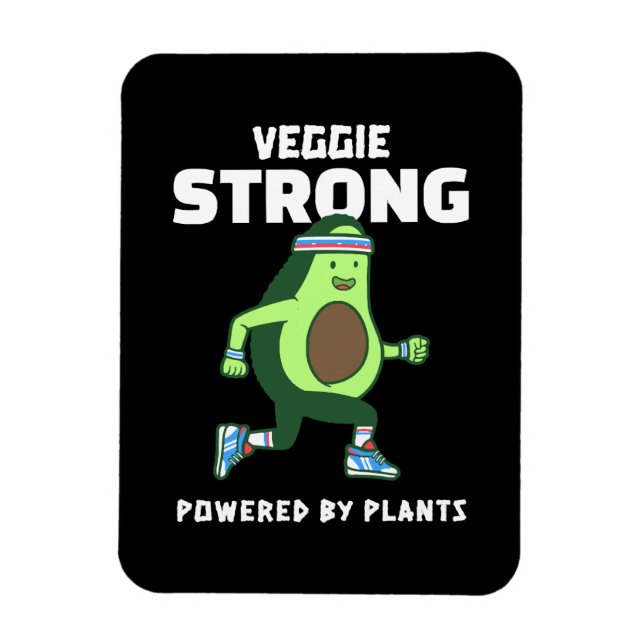 Veggie Strong, Powered by Pflanze Magnet (Vertikal)