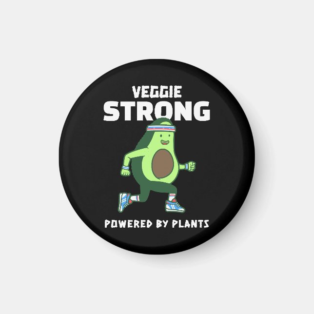 Veggie Strong, Powered by Pflanze Magnet (Vorne)