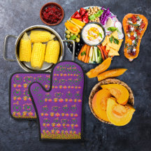 Veggie-Truthühner und Sonnenblumen lila