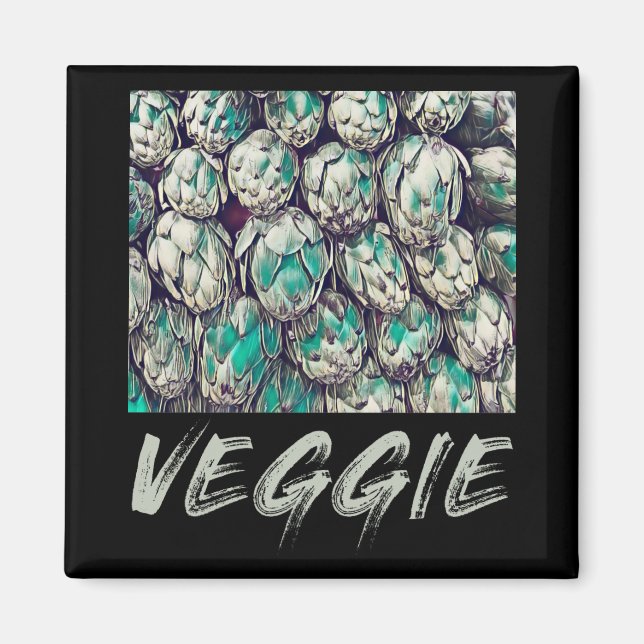 Veggie Vintag Vegetarian Gift Magnet (Vorne)