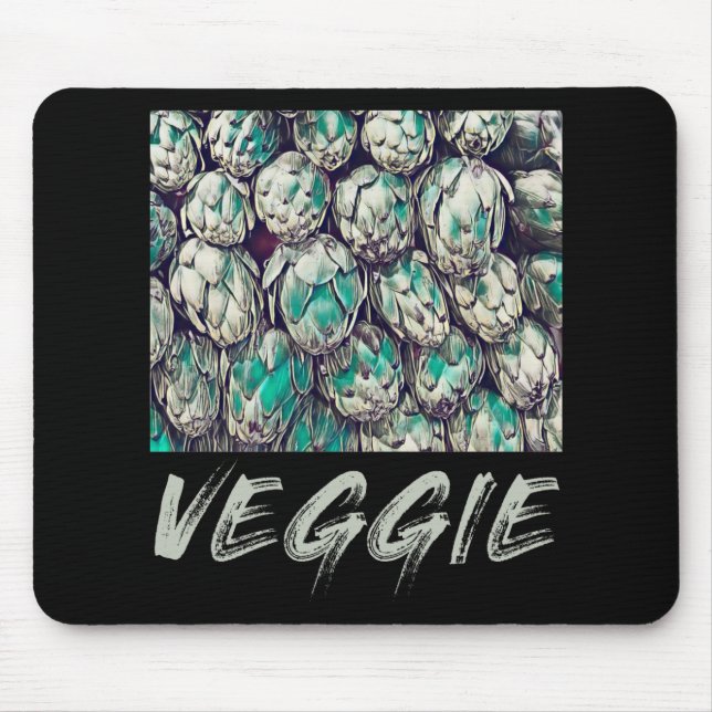 Veggie Vintag Vegetarian Gift Mousepad (Vorne)