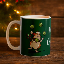 Veggie Weihnachten! Xmas Guinea Pig Juggling Sprou Kaffeetasse