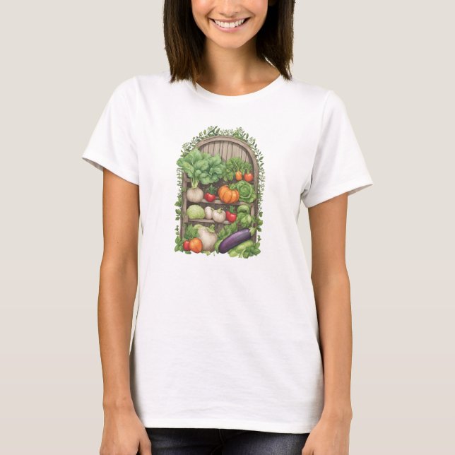 Veggies 16 Gartenarbeit, Geschenk, Gemüse, Gärtner T-Shirt (Vorderseite)