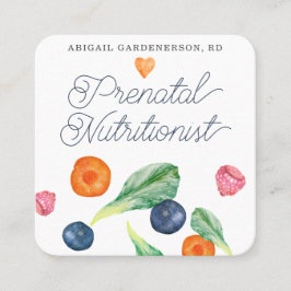 Veggies Fruit Square Busine Quadratische Visitenkarte