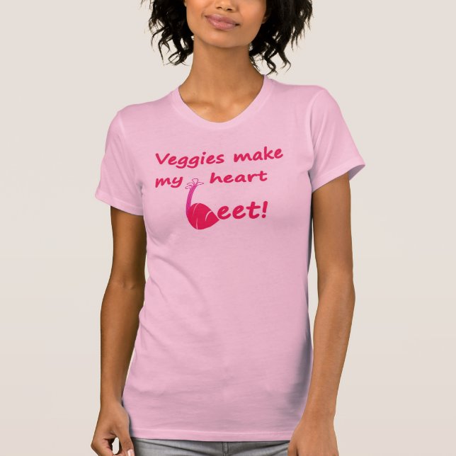 Veggies machen meine Herz-rote Rübe T-Shirt (Vorderseite)