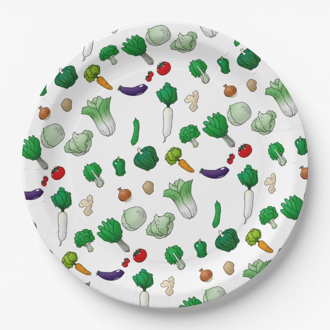 Veggies Pappteller (Vorderseite)