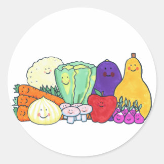 Veggies Runder Aufkleber