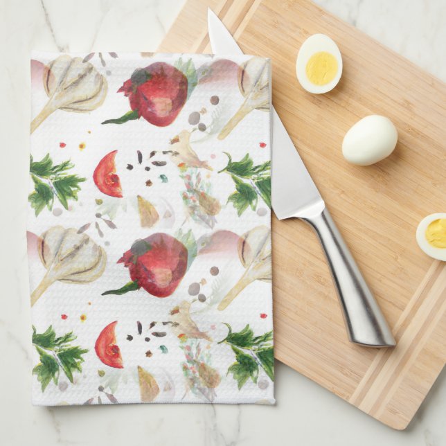 Veggies und Gewürzhandtuch Geschirrtuch (Viertel Falte)