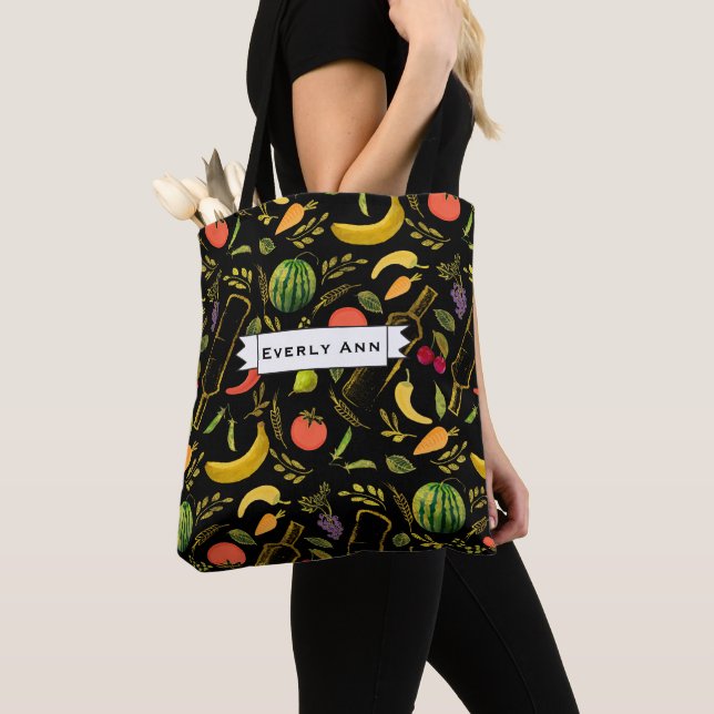 Veggies und Goldflaschen Feinschmecker Hipster Mus Tasche (Von Nahem)