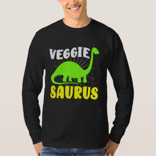 Veggiesaurus Dino vegetarisch No Meet Pflanze Base T-Shirt