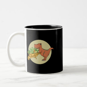 Veggiesaurus Proud Vegan Vegetarian Dinosaurier Lo Zweifarbige Tasse