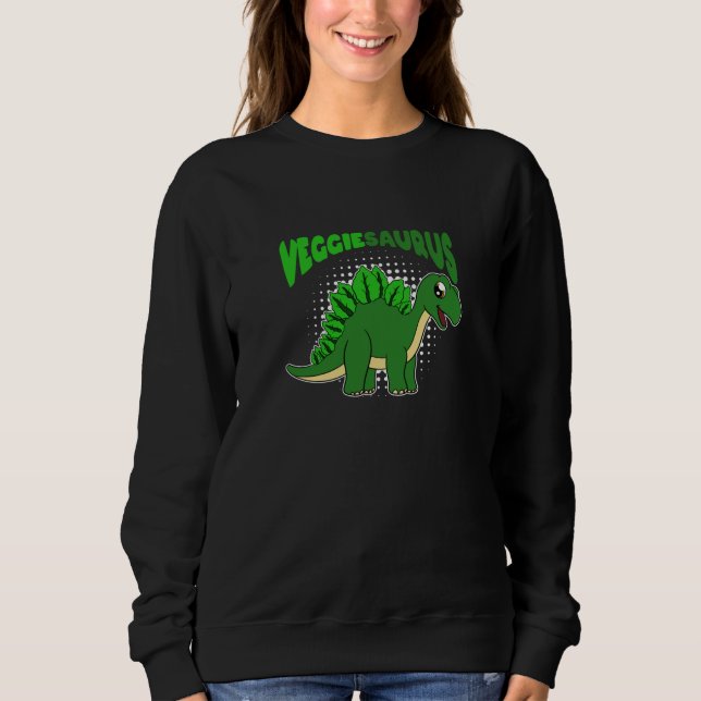 Veggiesaurus Proud Vegan Vegetarian Dinosaurier Sweatshirt (Vorderseite)