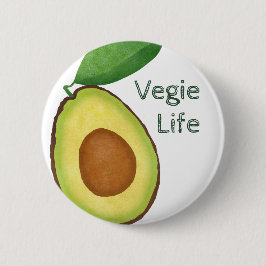 Vegie Leben AVOCADO Knopf Button