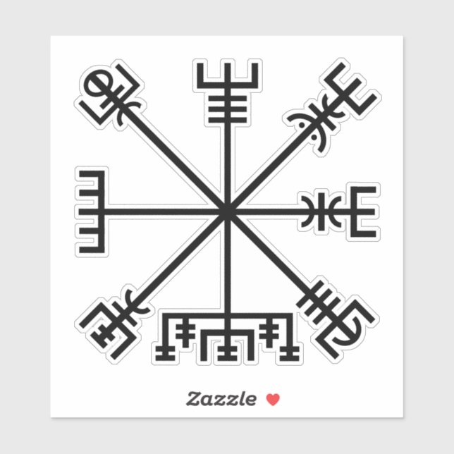 Vegvisier Viking Symbol Aufkleber (Blatt)