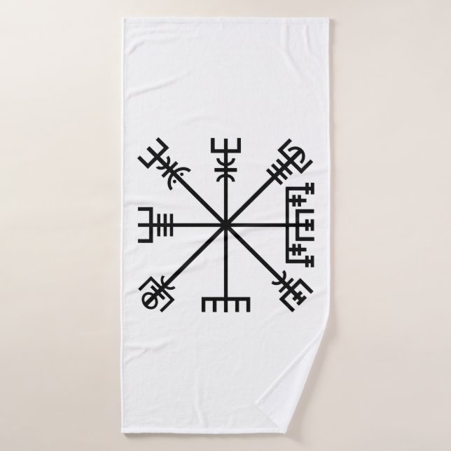 Vegvisier Viking Symbol Badehandtuch (Badehandtuch)