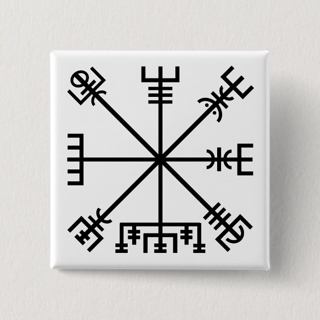 Vegvisier Viking Symbol Button (Vorderseite)