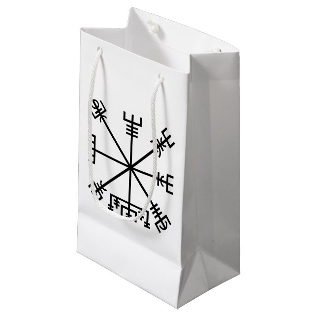 Vegvisier Viking Symbol Kleine Geschenktüte (Vorderseite Schrägansicht)