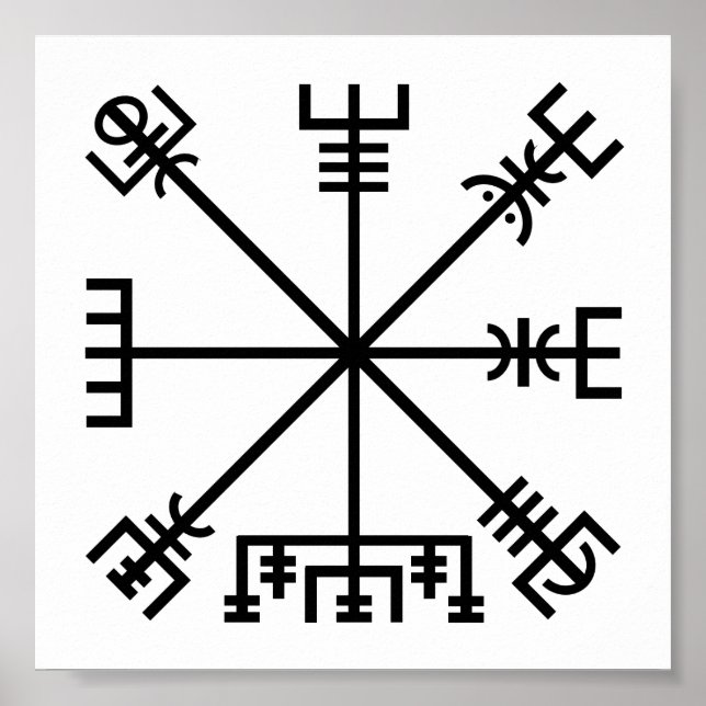 Vegvisier Viking Symbol Poster (Vorne)