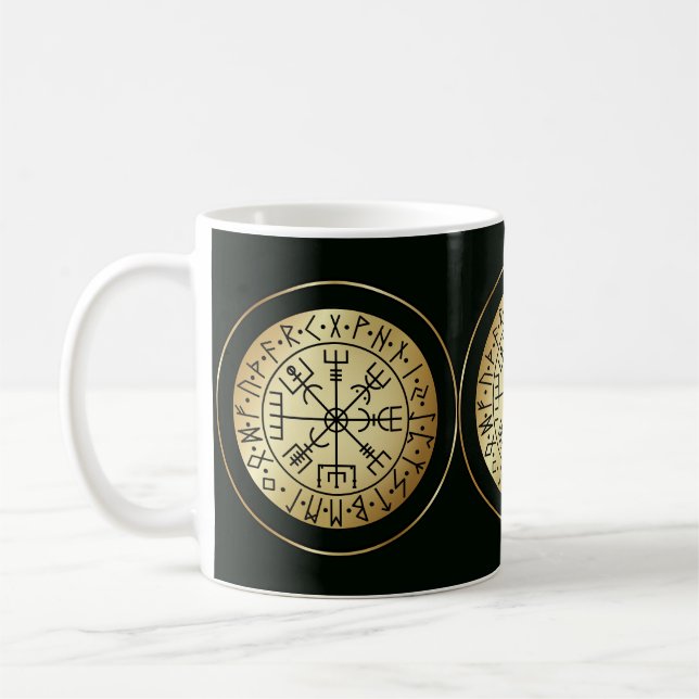 Vegvisir Compass: Führungspositionen in Island Kaffeetasse (Links)
