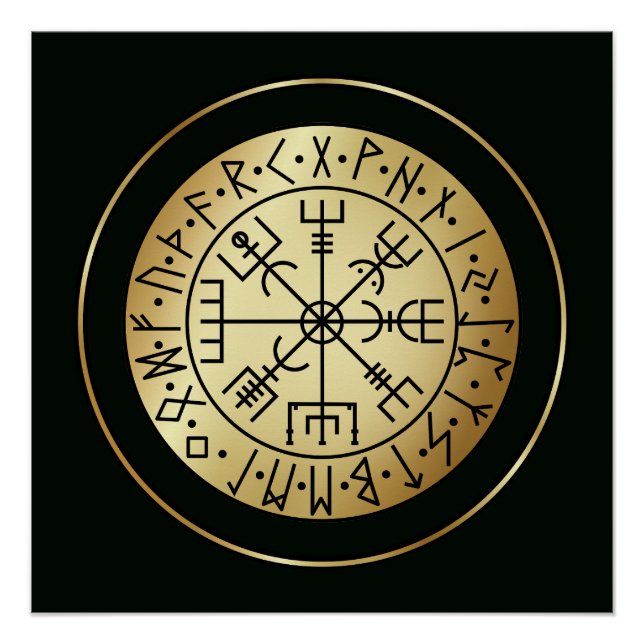 Vegvisir Compass: Führungspositionen in Island Poster (Vorderseite)
