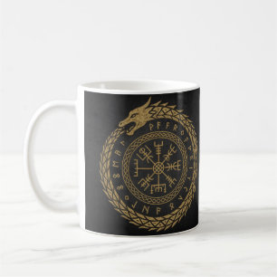 Vegvisir Nordische Schlange Runenkreis Design Kaffeetasse