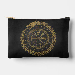 Vegvisir Nordische Schlange Runenkreis Design Zubehörtasche