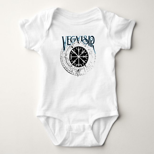 vegvisir nordischer Pfadfinderkompaß Baby Strampler (Vorderseite)