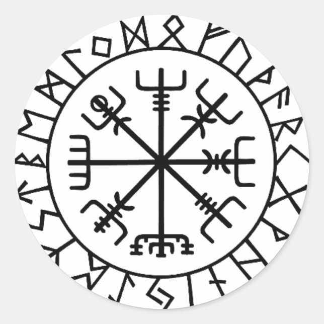“Vegvisir”  pegatina coche Runder Aufkleber (Vorderseite)