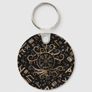 Vegvisir Tree of life Yggdrasil and Runes Schlüsselanhänger