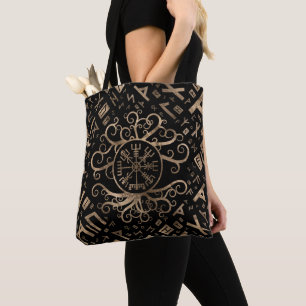 Vegvisir Tree of life Yggdrasil and Runes Tasche