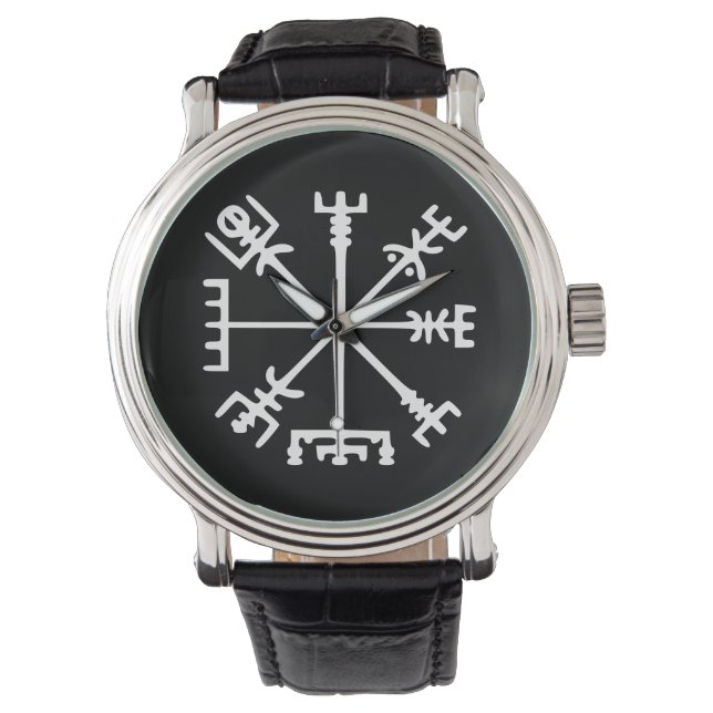 Vegvísir (Viking Compass) Armbanduhr (Vorderseite)