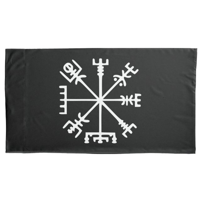 Vegvísir (Viking Compass) Kissenbezug (Vorderseite-Links)